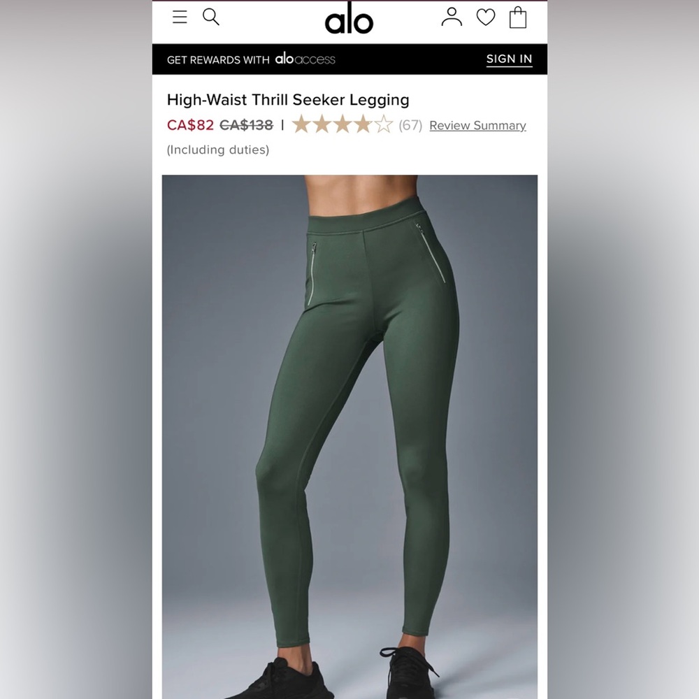 ALO Yoga Thrill Seeker Leggings *IN BLACK*